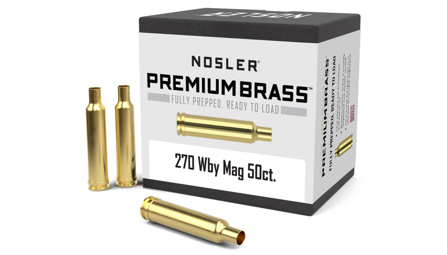 Nosler 270 Weatherby Magnum Brass 50 Count