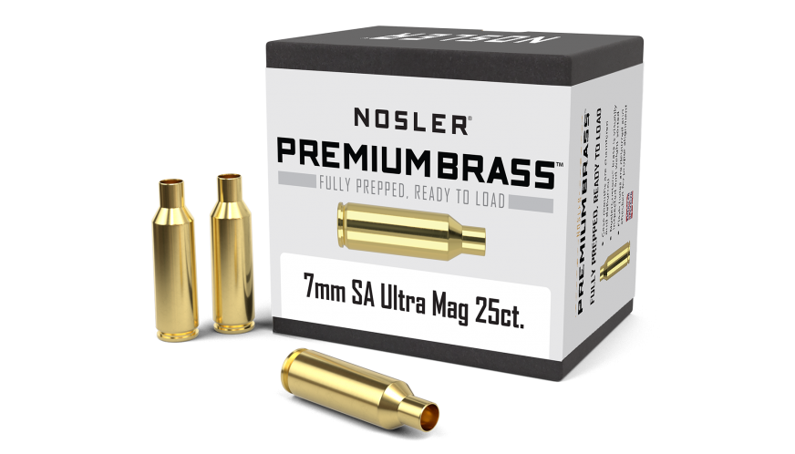 Nosler 7mm Short Action Ultra Mag (SAUM) Brass 25 Count