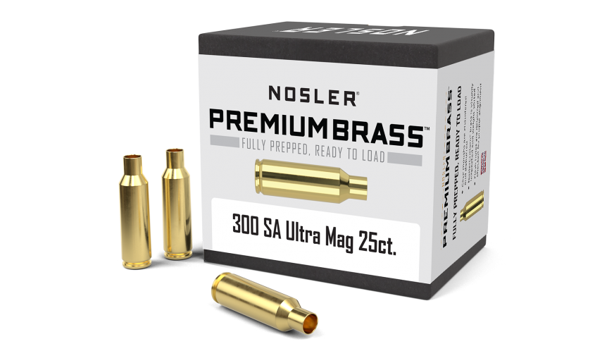 Nosler 300 Remington Short Action Ultra Mag (SAUM) Brass 25 Count