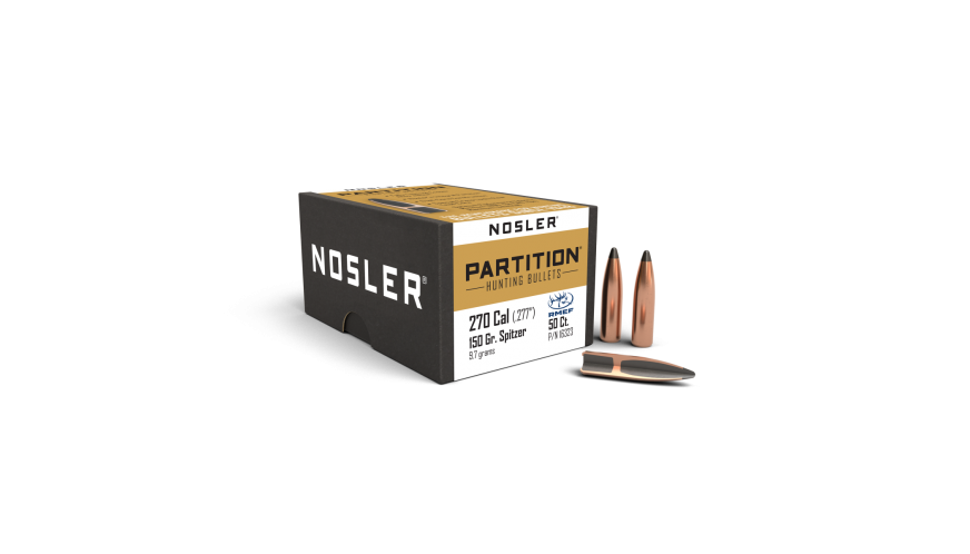 Nosler .277 Diameter 150 Grain Sptizer Partition 50 Count Bullets