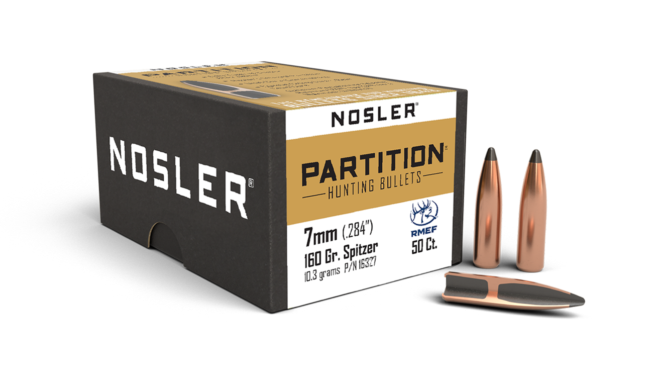 Nosler .284 Diameter 160 Grain Sptizer Partition 50 Count Bullets
