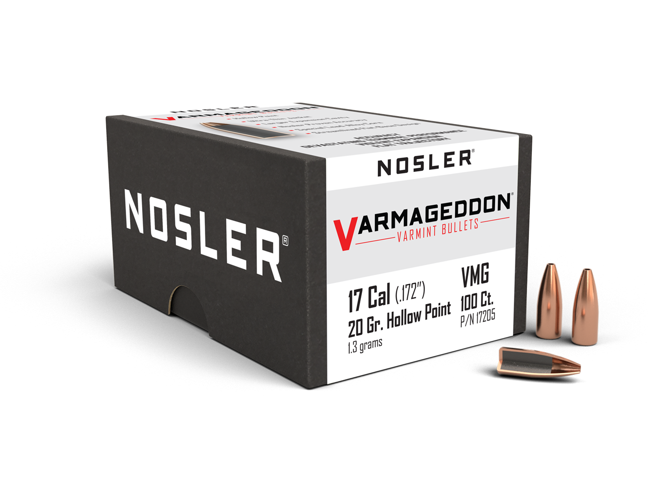 Nosler .172 Diameter 20 Grain Polymer Tip Varmageddon Bullets