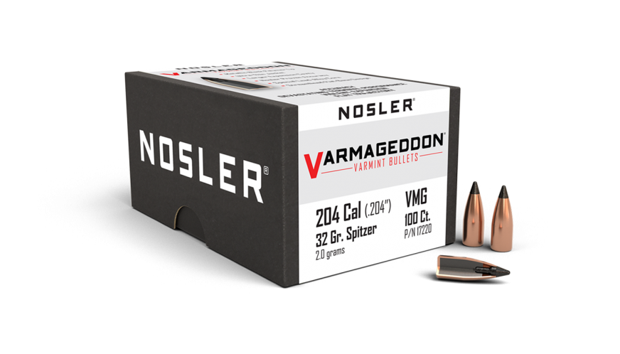 Nosler .204 Diameter 32 Grain Polymer Tip Varmageddon Bullets