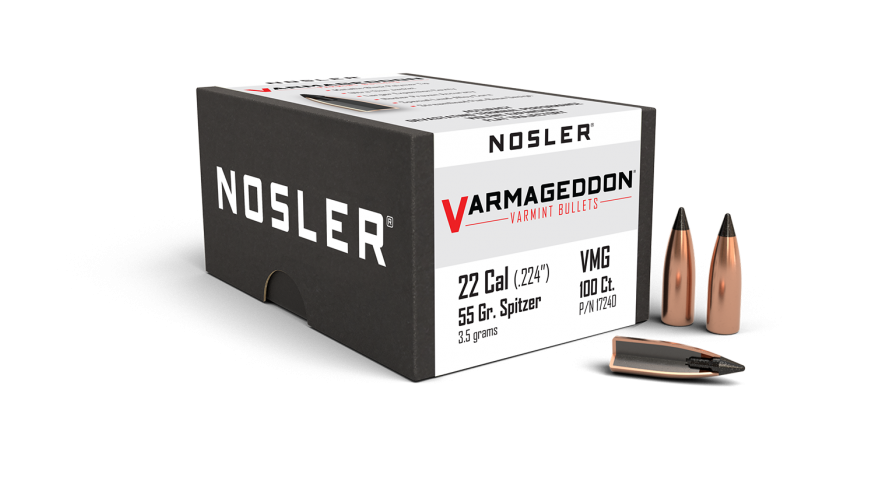Nosler .224 Diameter 55 Grain Polymer Tip Varmageddon Bullets