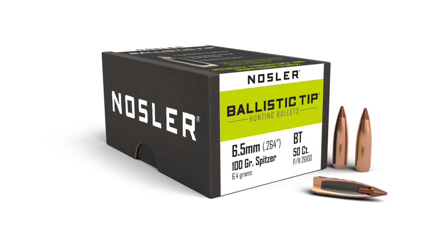Nosler .264 Diameter 100 Grain Polymer Tip Ballistic Tip 50 Count Bullets