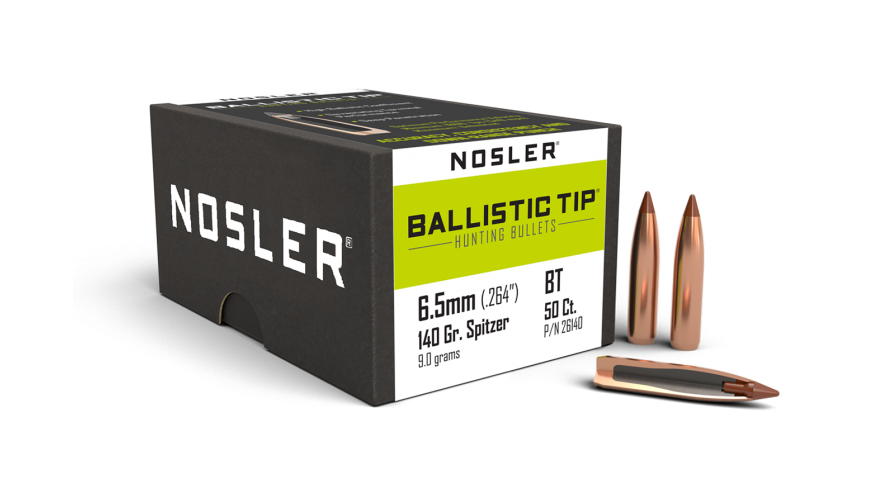 Nosler .264 Diameter 140 Grain Polymer Tip Ballistic Tip 50 Count Bullets