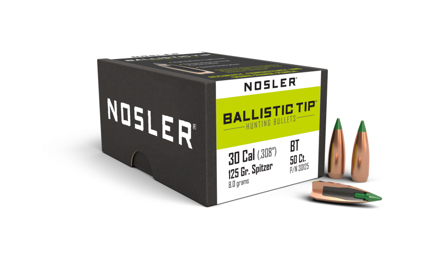 Nosler .308 Diameter 125 Grain Polymer Tip Ballistic Tip 50 Count Bullets
