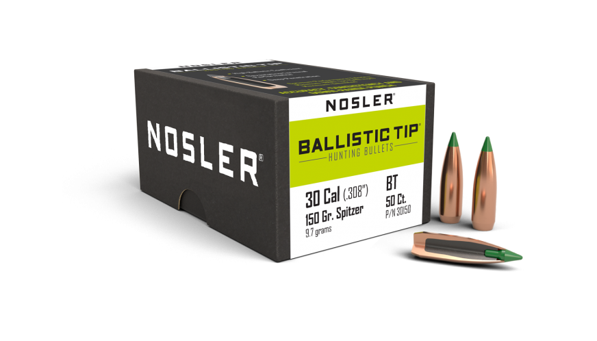 Nosler .308 Diameter 150 Grain Polymer Tip Ballistic Tip 50 Count Bullets