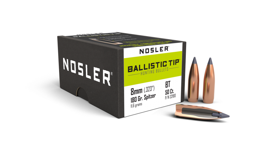 Nosler .323 Diameter 180 Grain Polymer Tip Ballistic Tip 50 Count Bullets