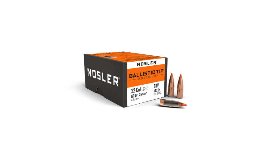 Nosler .224 Diameter 60 Grain Polymer Tip Ballistic Tip Bullets