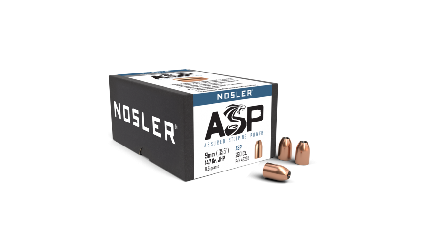 Nosler .355 Diameter 147 Grain Jacketed Hollow Point ASP 250 Count Bullets