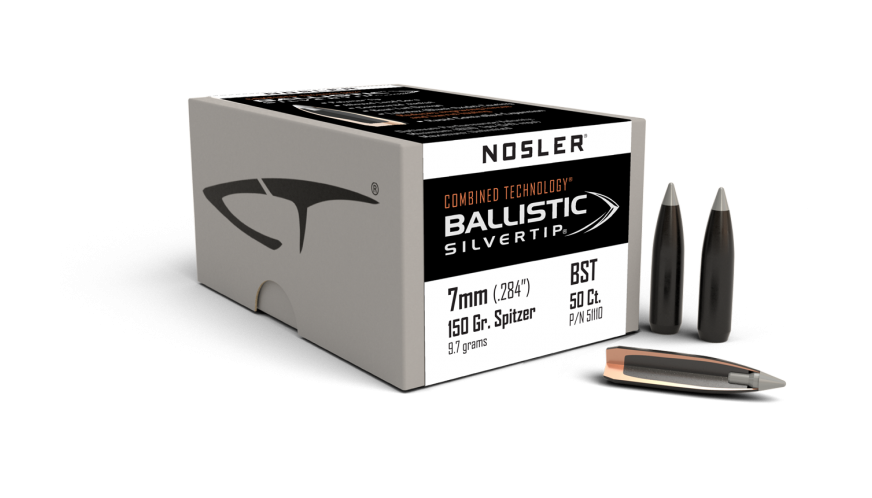 Nosler .284 Diameter 150 Grain Polymer Tip Ballistic Silvertip 50 Count Bullets