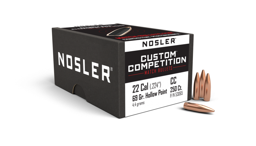 Nosler .224 Diameter 70 Grain Boat Tail Hollow Point RDF Bullets