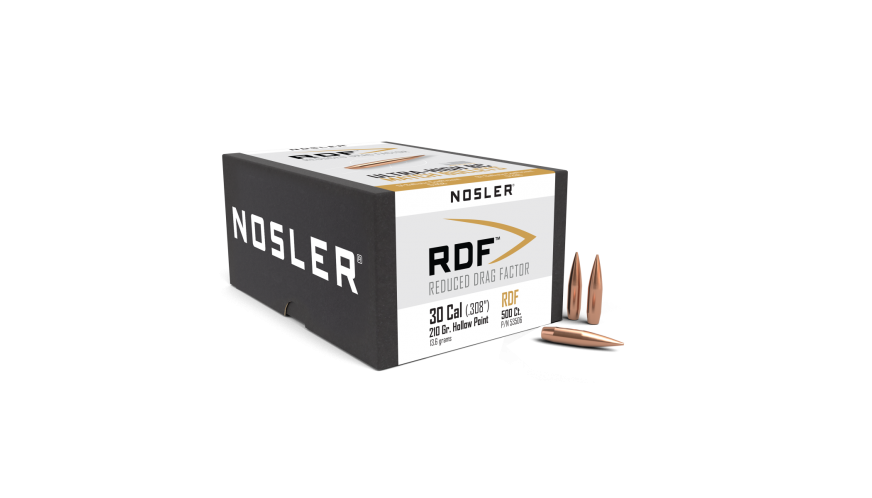 Nosler .308 Diameter 210 Grain Boat Tail Hollow Point RDF Bullets