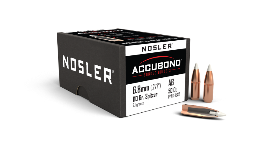 Nosler .277 Diameter 110 Grain Polymer Tip AccuBond 50 Count Bullets