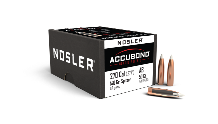 Nosler .277 Diameter 140 Grain Polymer Tip AccuBond 50 Count Bullets