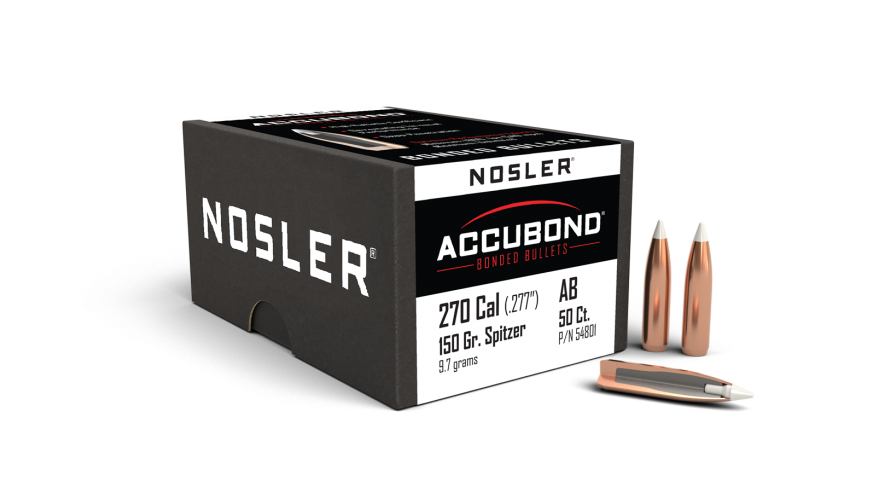 Nosler .277 Diameter 150 Grain Polymer Tip AccuBond 50 Count Bullets