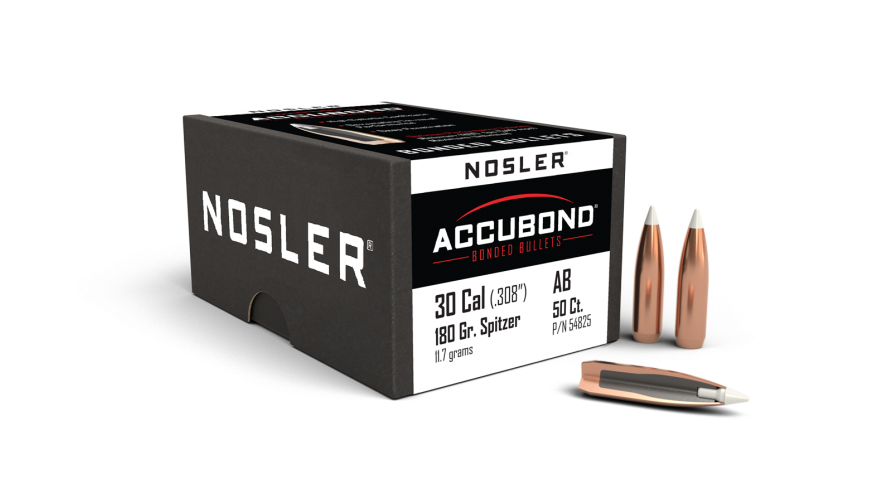 Nosler .308 Diameter 180 Grain Polymer Tip AccuBond 50 Count Bullets
