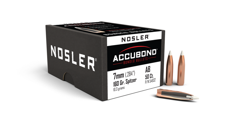 Nosler .284 Diameter 160 Grain Polymer Tip AccuBond 50 Count Bullets