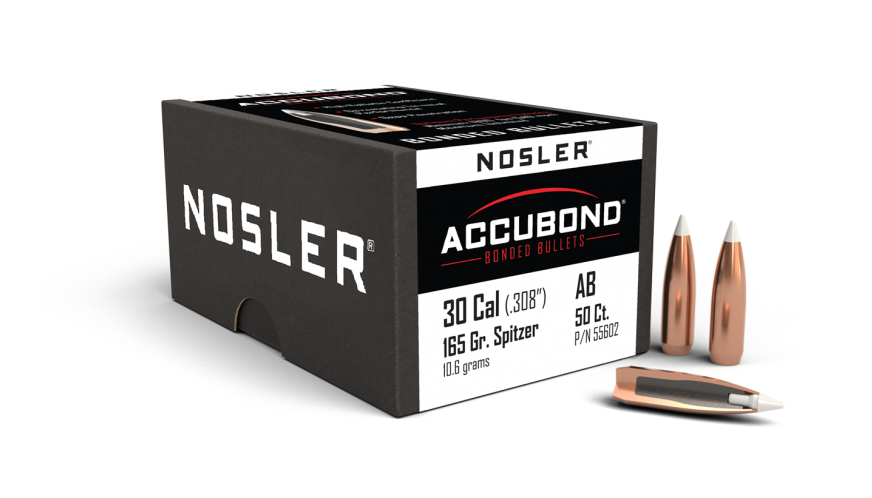 Nosler .308 Diameter 165 Grain Polymer Tip AccuBond 50 Count Bullets