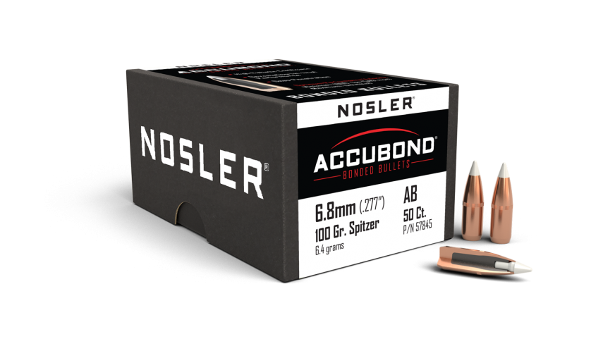 Nosler .277 Diameter 100 Grain Polymer Tip AccuBond 50 Count Bullets