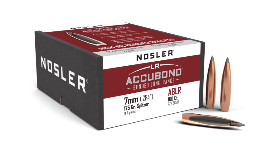Nosler .284 Diameter 175 Grain Polymer Tip AccuBond Long Range 100 Count Bullets