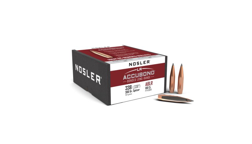 Nosler .338 Diameter 300 Grain Polymer Tip AccuBond Long Range 100 Count Bullets