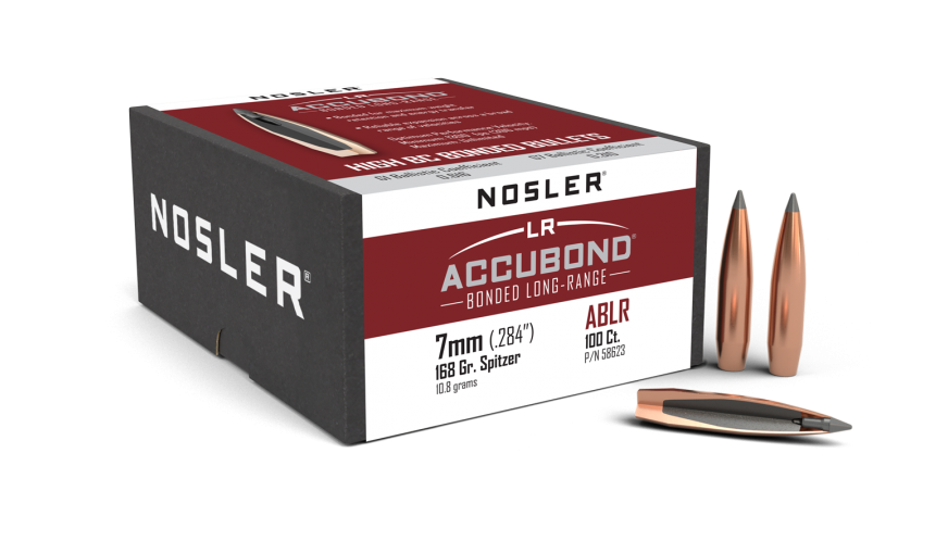 Nosler .284 Diameter 168 Grain Polymer Tip AccuBond Long Range 100 Count Bullets
