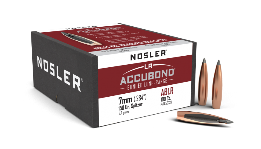 Nosler .284 Diameter 150 Grain Polymer Tip AccuBond Long Range 100 Count Bullets