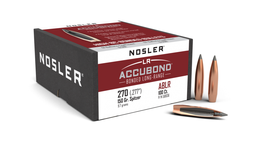 Nosler .277 Diameter 150 Grain Polymer Tip AccuBond Long Range 100 Count Bullets