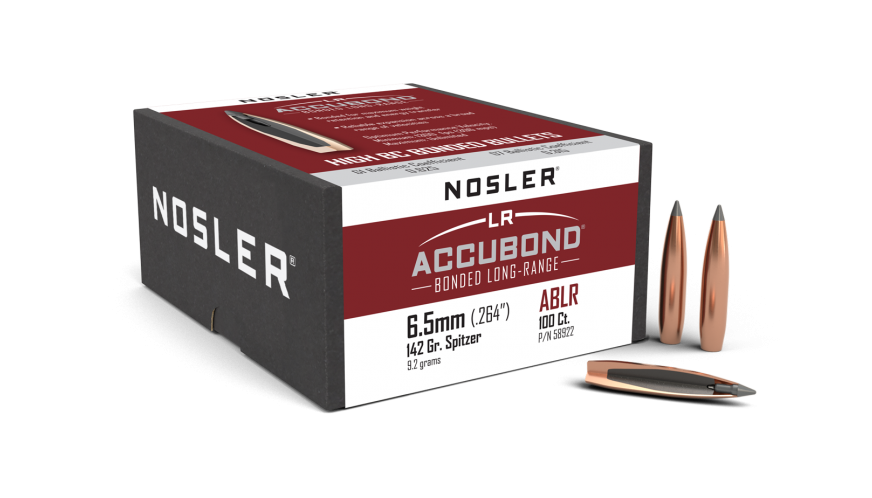 Nosler .264 Diameter 142 Grain Polymer Tip AccuBond Long Range 100 Count Bullets