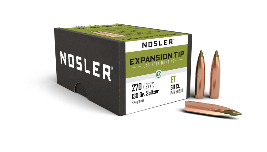 Nosler .277 Diameter 130 Grain Polymer Tip E-Tip 50 Count Bullets