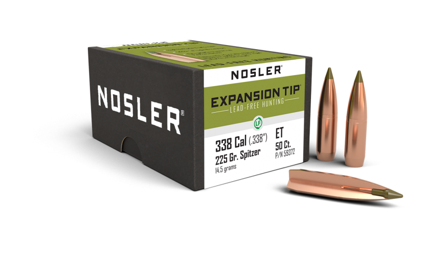 Nosler .338 Diameter 225 Grain Polymer Tip E-Tip 50 Count Bullets