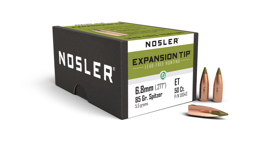 Nosler .277 Diameter 85 Grain Polymer Tip E-Tip 50 Count Bullets