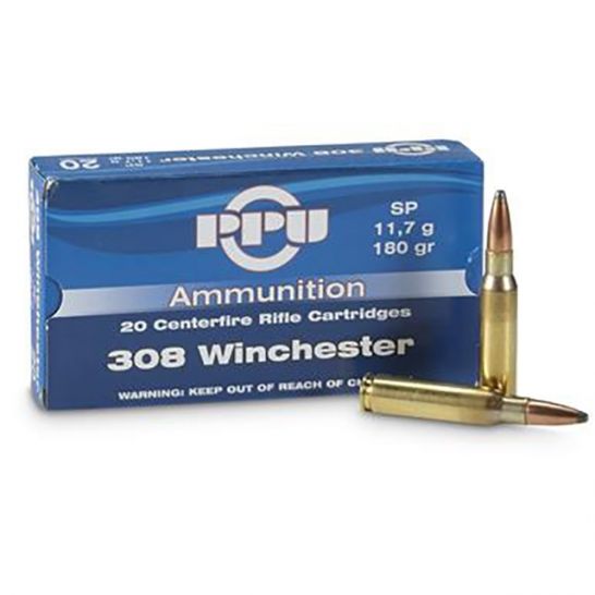 Prvi Partizan Ammunition 308 Winchester 180 Grain Jacketed Soft Point 20 Count