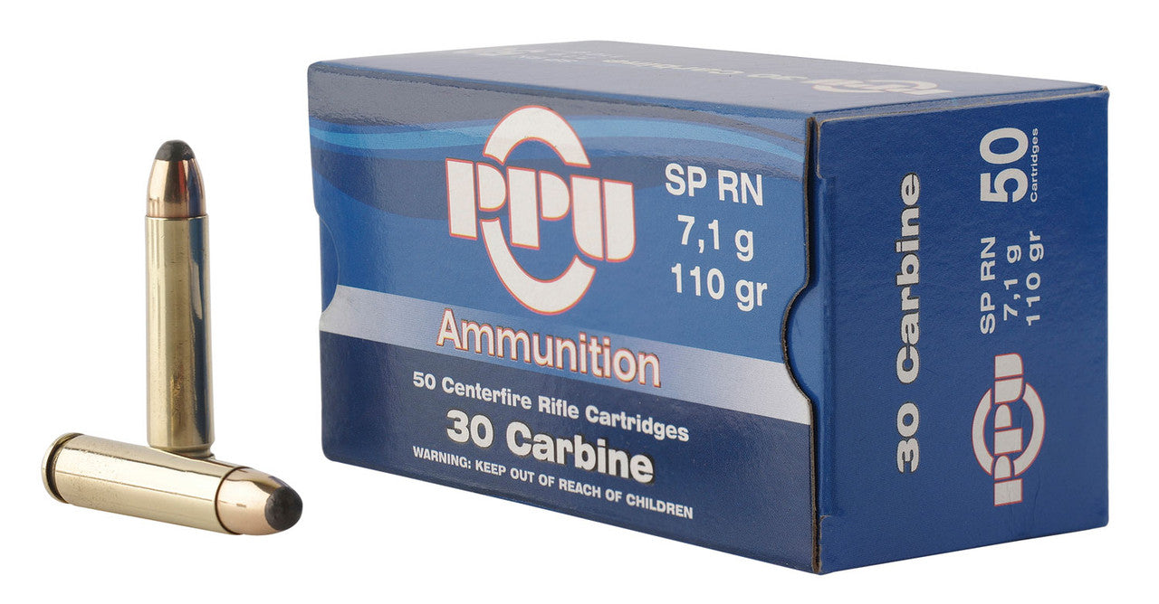 Prvi Partizan Ammunition 30 Carbine 110 Grain Round Nose Soft Point 50 Count