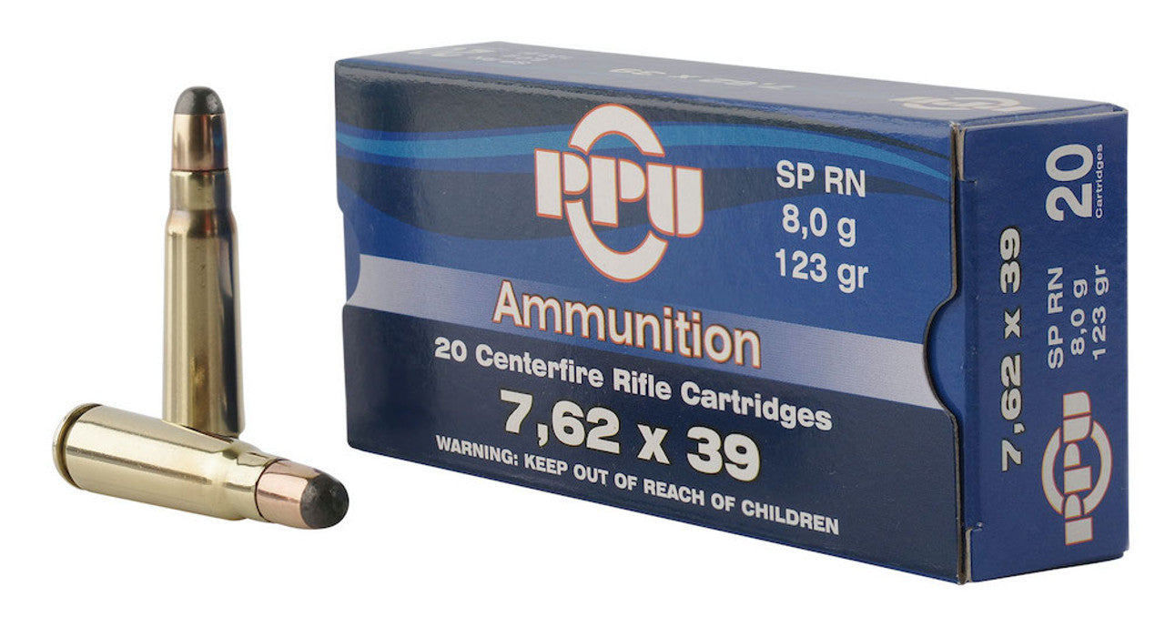 Prvi Partizan Ammunition 7.62x39mm 123 Grain Jacketed Soft Point 20 Count