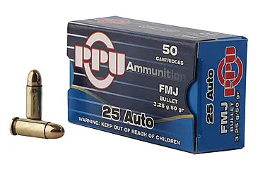Prvi Partizan Ammunition 25 ACP 50 Grain Full Metal Jacket 50 Count