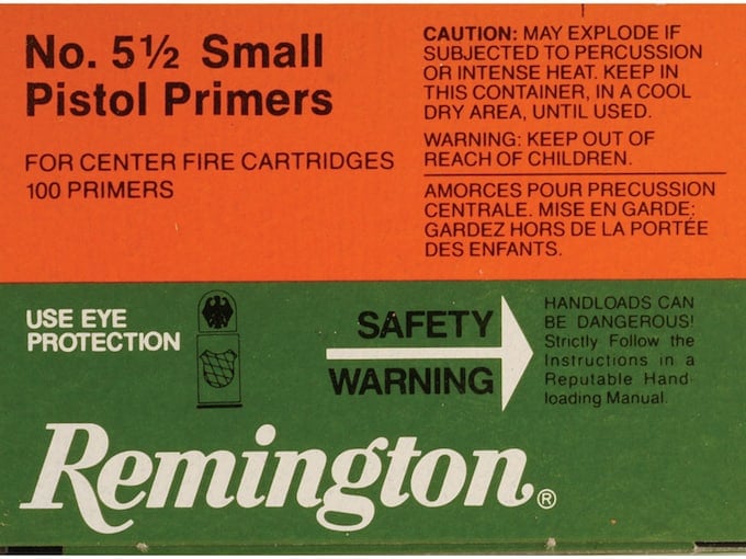 Remington Small Pistol Primers #5-1/2 Box of 1000