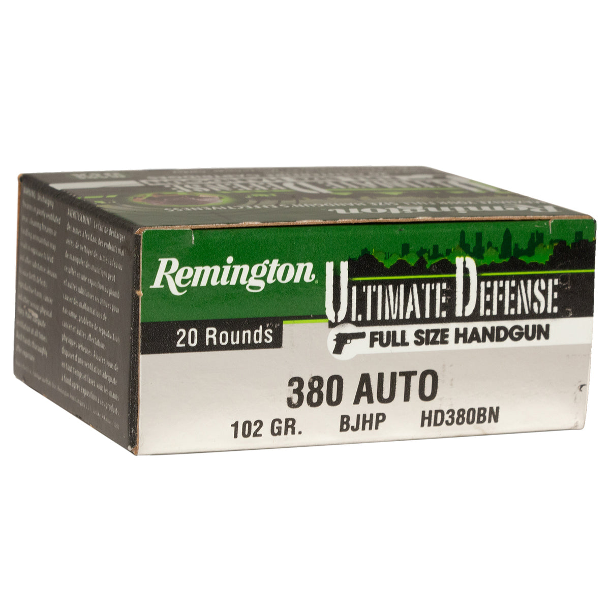 Remington Ammunition 380 ACP 102 Grain Jacketed Hollow Point 20 Count