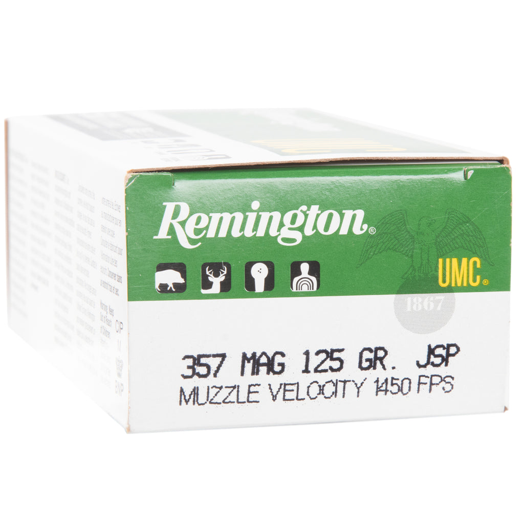 Remington Ammunition 357 Magnum 125 Grain Jacketed Soft Point 50 Count