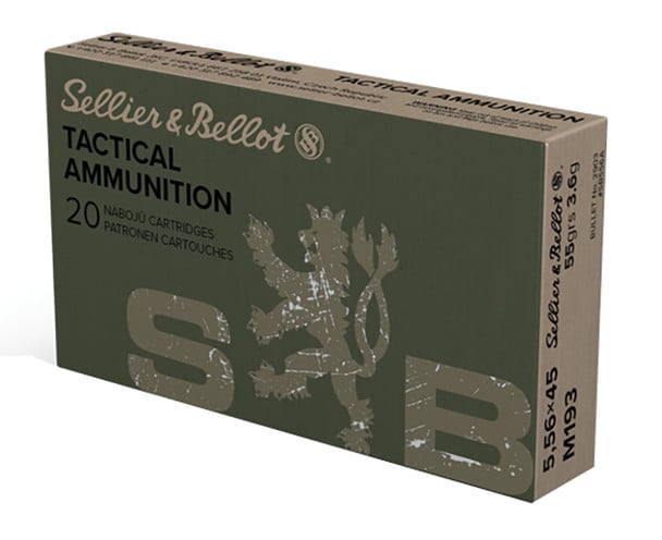 Sellier & Bellot Ammunition 5.56x45mm NATO 55 Grain Full Metal Jacket 20 Count