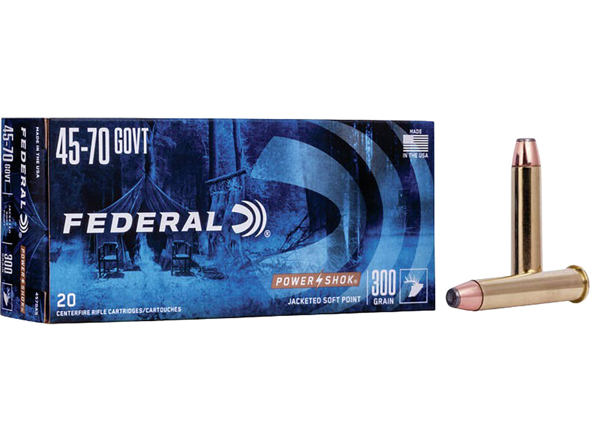 Federal Ammunition 45-70 Government 300 Grain Flat Nose Soft Point 20 Count