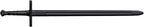 Cold Steel ‎Hand-and-a-Half Training Sword 34" Spear Point Polypropylene Black