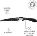 SOG Folding Camp Saw 8.25" Blade Black 17.25" Overall Length