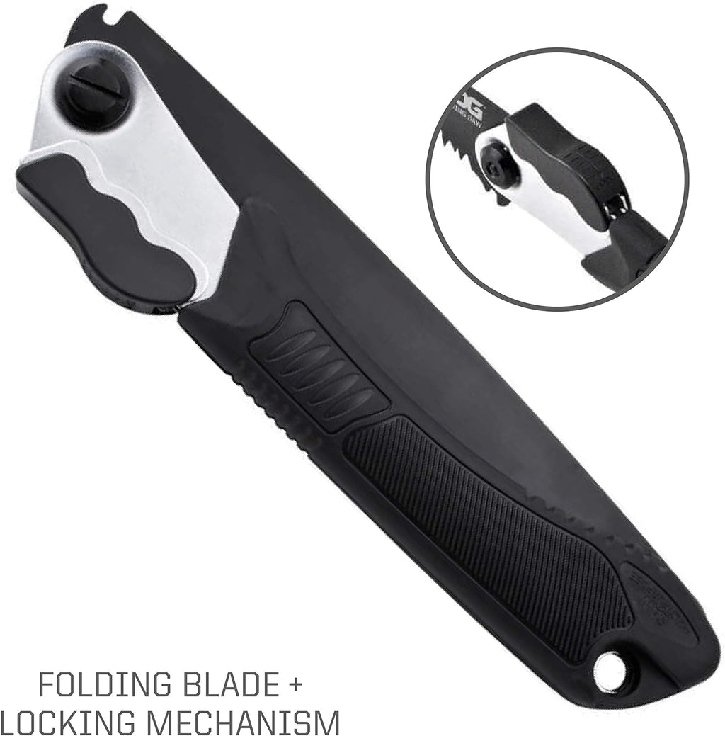 SOG Folding Camp Saw 8.25" Blade Black 17.25" Overall Length