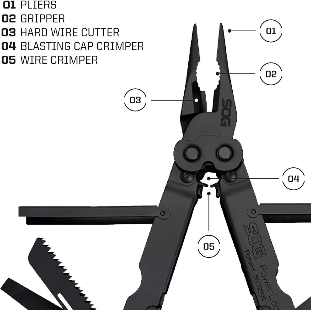 SOG PowerLock EOD Multi-Tool 420 Stainless Steel 420 Stainless Steel Black