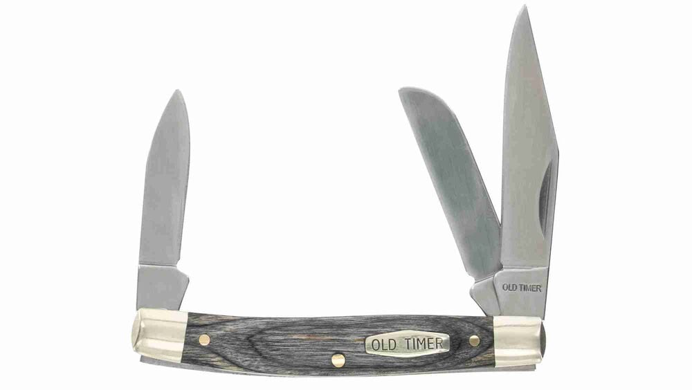 Old Timer Heritage Clip Point 3 Blade Pocket Knife 2.4 Inch Blade