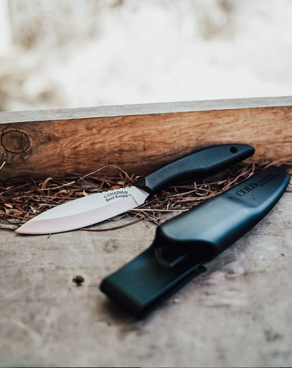 Cold Steel Belt Knife Fixed Blade Knife 4" Spear Point Plain Edge