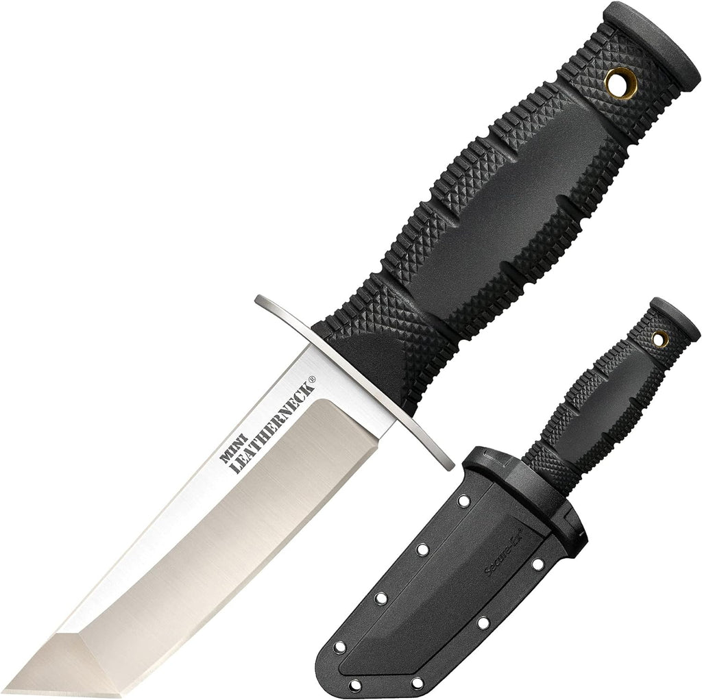 Cold Steel Mini Leatherneck Fixed Blade Knife 3.5" Tanto Point Plain Edge